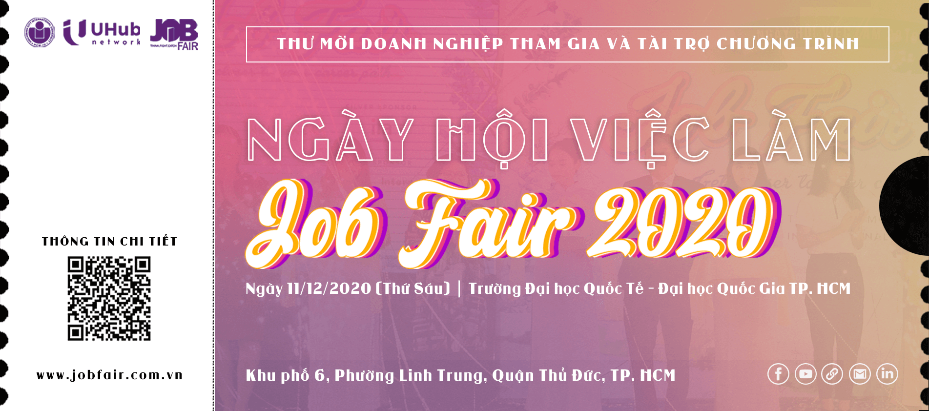 Thư mời doanh nghiệp tham gia chương trình Ngày hội việc làm – Job Fair 2020