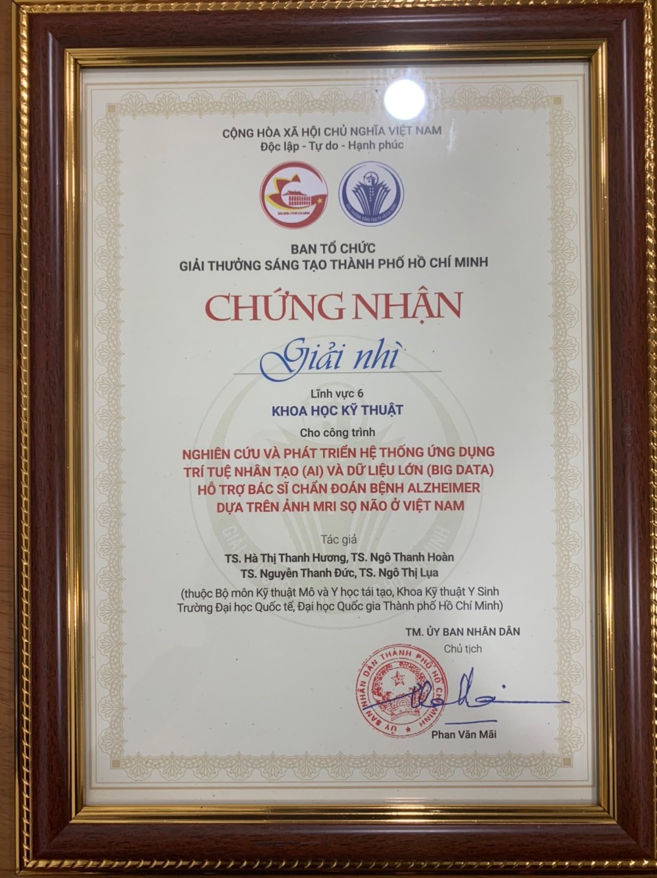 TRƯỜNG Trang Chủ HM88 Hanoi QUỐC TẾ ĐẠT GIẢI NHÌ  GIẢI THƯỞNG SÁNG TẠO TPHCM