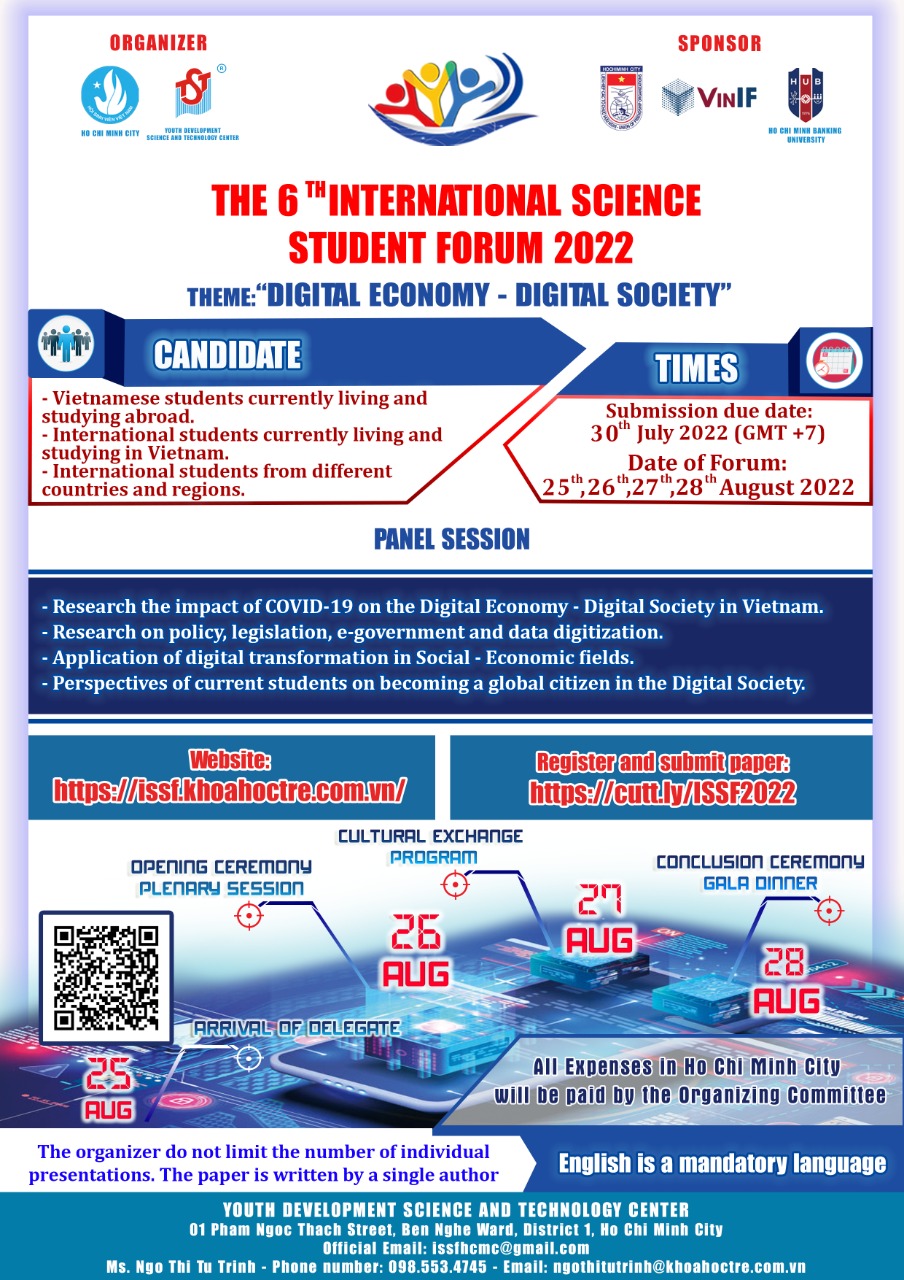 DIỄN ĐÀN KHOA HỌC Hm8803 hệ thống trò chơi QUỐC TẾ LẦN 6 NĂM 2022 – CHỦ ĐỀ “KINH TẾ SỐ -XÃ HỘI SỐ”