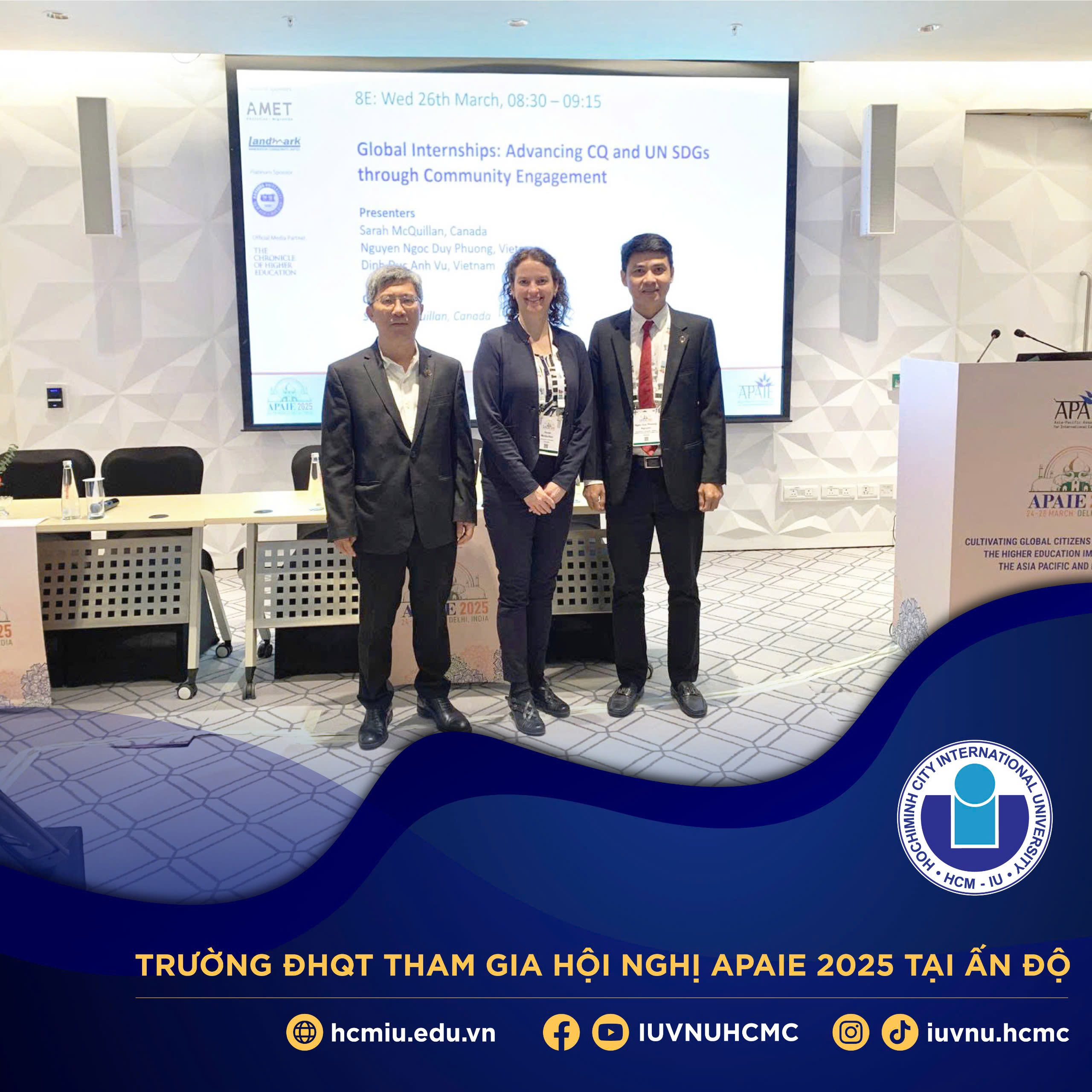TRƯỜNG ĐH QUỐC TẾ NÂNG TẦM VỊ THẾ TOÀN CẦU TẠI APAIE 2025