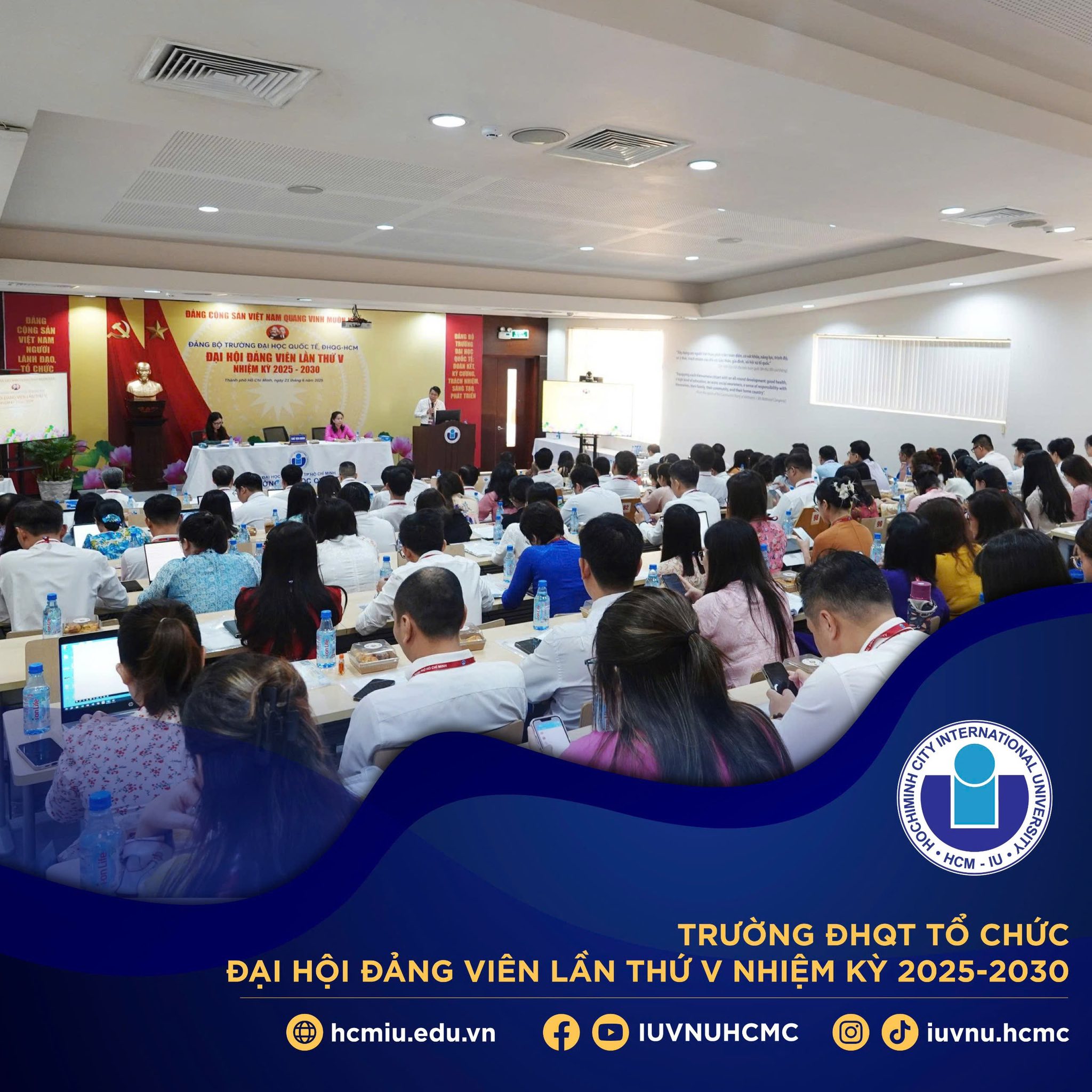 ĐẠI HỘI ĐẢNG BỘ TRƯỜNG ĐH QUỐC TẾ LẦN THỨ V:  VƯỢT CHỈ TIÊU TRONG HOẠT ĐỘNG KHOA HỌC CÔNG NGHỆ –  KIỂM ĐỊNH QUỐC TẾ