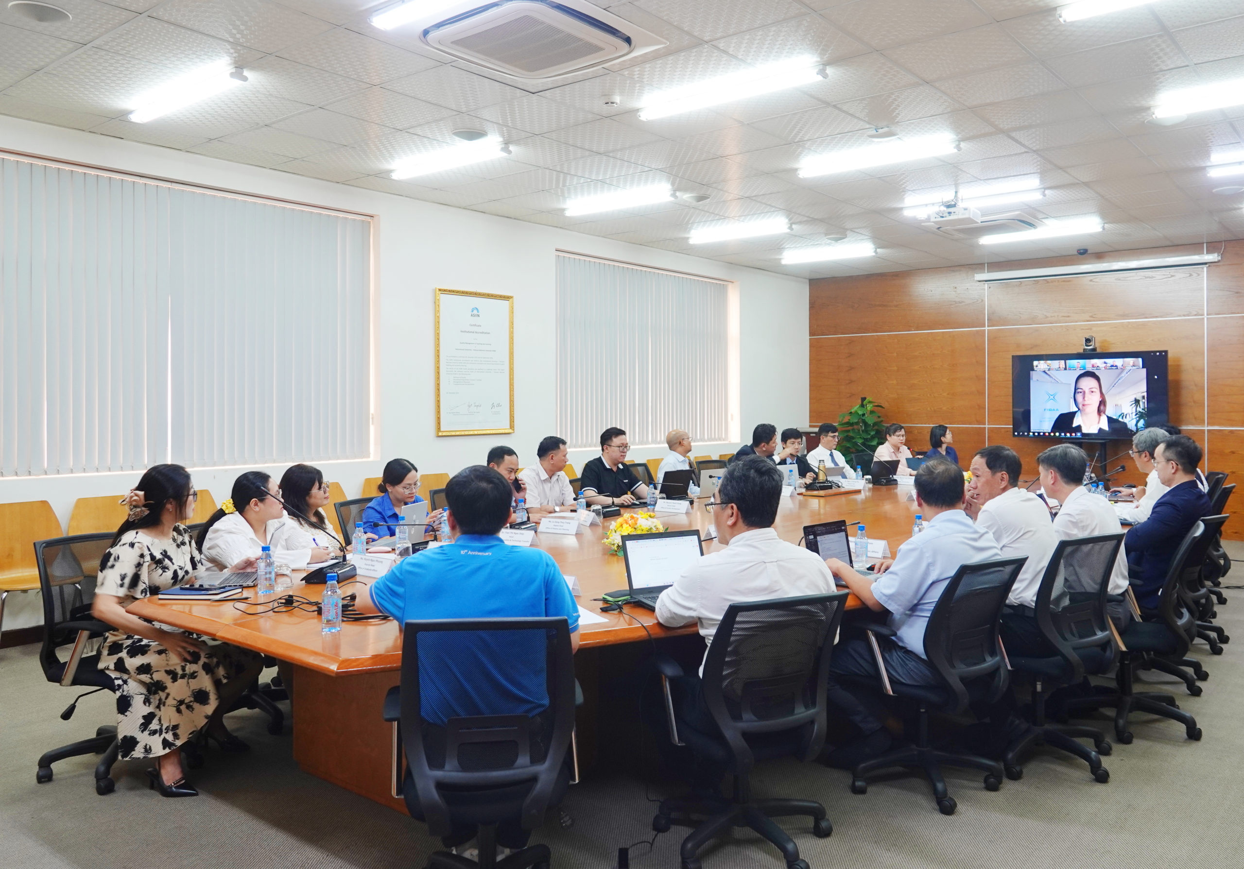 INTERNATIONAL UNIVERSITY SUCCESSFULLY CONDUCTS ONLINE ACCREDITATION  FOR THREE ACADEMIC PROGRAMS UNDER FIBAA STANDARDS